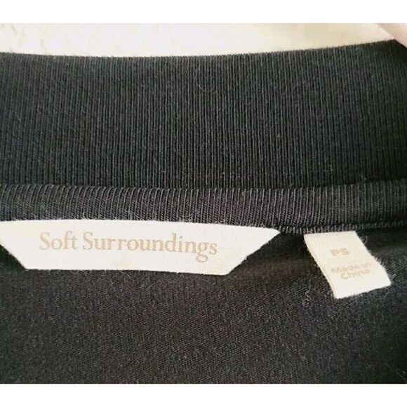 Soft Surroundings Madeline Tunic Small Petite Cape Overlay Stretch Knit Top - Picture 3 of 8